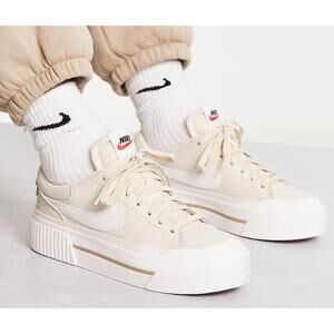 Nike Cream Court Legacy Leather Chunky Sneakers